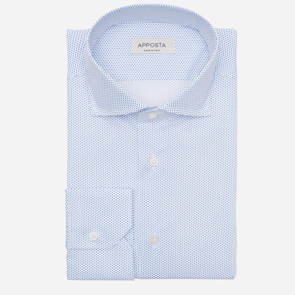 Shirt polka dot light blue cotton plain, collar style lower spread collar from Apposta Shirt polka dot light blue cotton plain, collar style lower spread collar - Apposta Clothing product