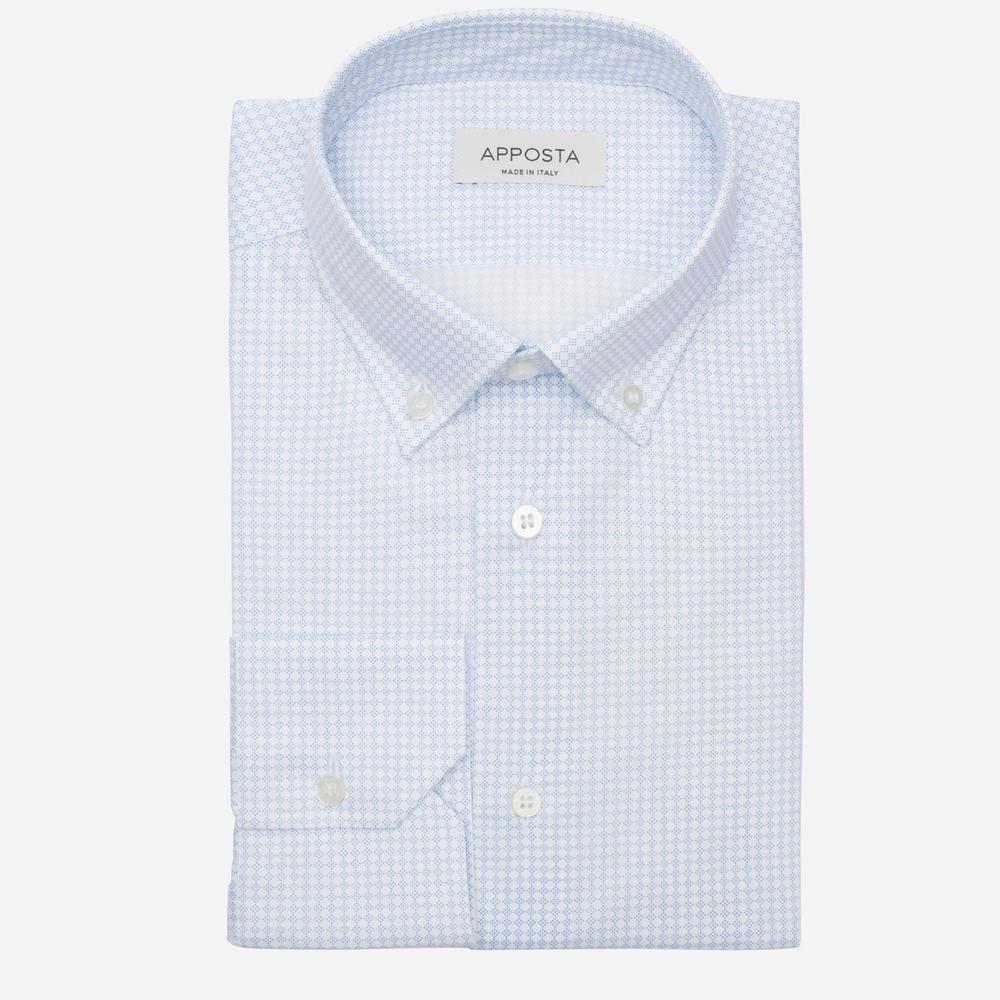 Shirt polka dot light blue cotton poplin, collar style small button-down collar from Apposta Shirt polka dot light blue cotton poplin, collar style small button-down collar - Apposta Clothing product