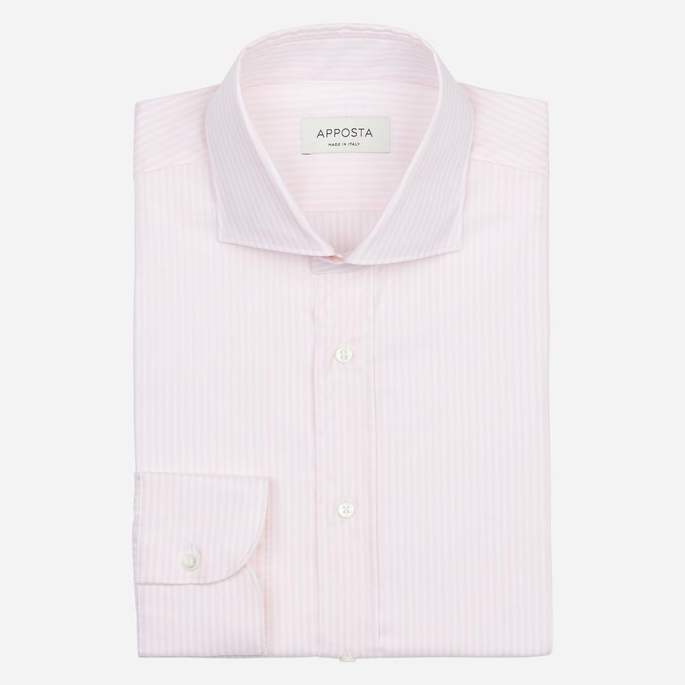 Shirt striped pink cotton fil-à-fil double twisted, collar style lower spread collar - High quality product image showing Shirt striped pink cotton fil-à-fil double twisted, collar style lower spread collar details and features Shirt striped pink cotton fil-à-fil double twisted, collar style lower spread collar - High quality product image showing Shirt striped pink cotton fil-à-fil double twisted, collar style lower spread collar details and features