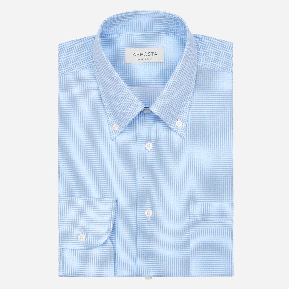 Shirt patterned designs light blue cotton poplin, collar style button-down collar - High quality product image showing Shirt patterned designs light blue cotton poplin, collar style button-down collar details and features Shirt patterned designs light blue cotton poplin, collar style button-down collar - High quality product image showing Shirt patterned designs light blue cotton poplin, collar style button-down collar details and features