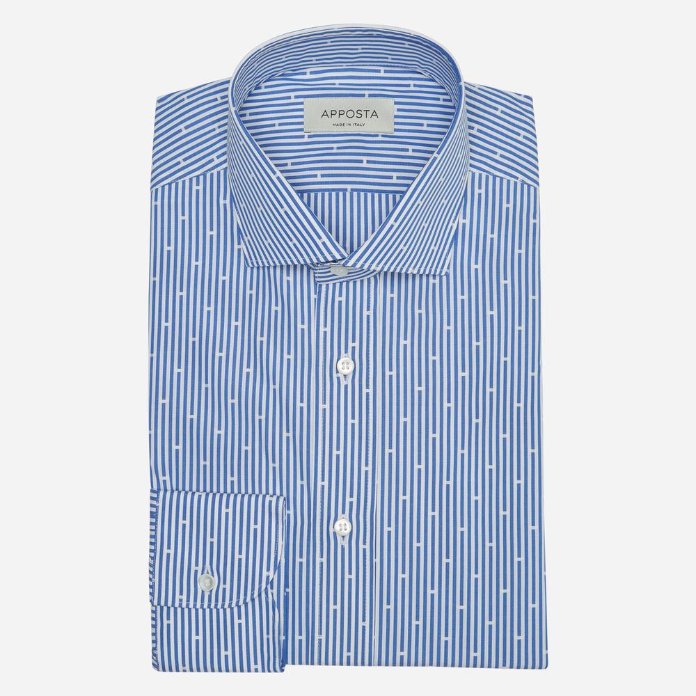 Shirt striped light blue cotton poplin, collar style updated spread collar with short points - High quality product image showing Shirt striped light blue cotton poplin, collar style updated spread collar with short points details and features Shirt striped light blue cotton poplin, collar style updated spread collar with short points - High quality product image showing Shirt striped light blue cotton poplin, collar style updated spread collar with short points details and features