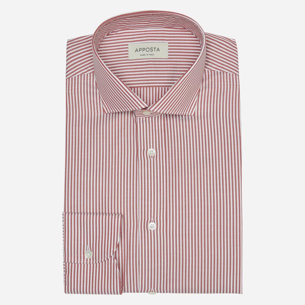 Shirt striped red cotton pinpoint oxford double twisted, collar style updated spread collar with short points - High quality product image showing Shirt striped red cotton pinpoint oxford double twisted, collar style updated spread collar with short points details and features Shirt striped red cotton pinpoint oxford double twisted, collar style updated spread collar with short points - High quality product image showing Shirt striped red cotton pinpoint oxford double twisted, collar style updated spread collar with short points details and features