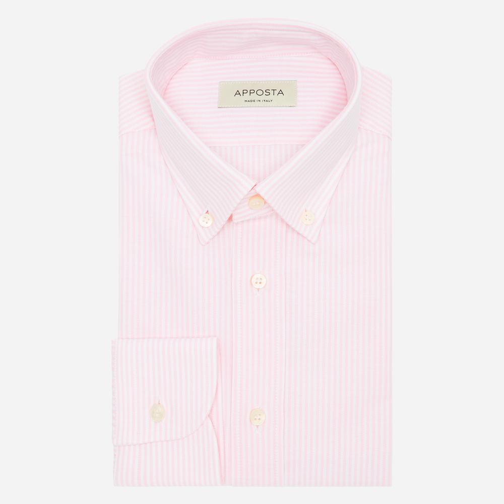 Shirt striped pink cotton oxford supima cotton, collar style small button-down collar - High quality product image showing Shirt striped pink cotton oxford supima cotton, collar style small button-down collar details and features Shirt striped pink cotton oxford supima cotton, collar style small button-down collar - High quality product image showing Shirt striped pink cotton oxford supima cotton, collar style small button-down collar details and features