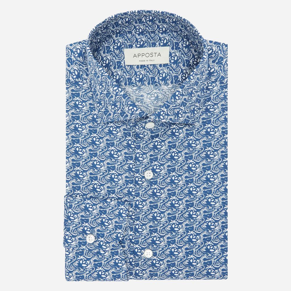 Shirt floral navy blue cotton plain, collar style updated spread collar with short points - High quality product image showing Shirt floral navy blue cotton plain, collar style updated spread collar with short points details and features Shirt floral navy blue cotton plain, collar style updated spread collar with short points - High quality product image showing Shirt floral navy blue cotton plain, collar style updated spread collar with short points details and features