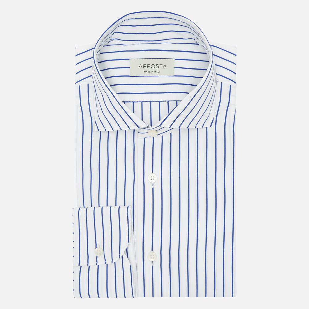 Shirt striped navy blue cotton poplin, collar style lower spread collar - High quality product image showing Shirt striped navy blue cotton poplin, collar style lower spread collar details and features Shirt striped navy blue cotton poplin, collar style lower spread collar - High quality product image showing Shirt striped navy blue cotton poplin, collar style lower spread collar details and features