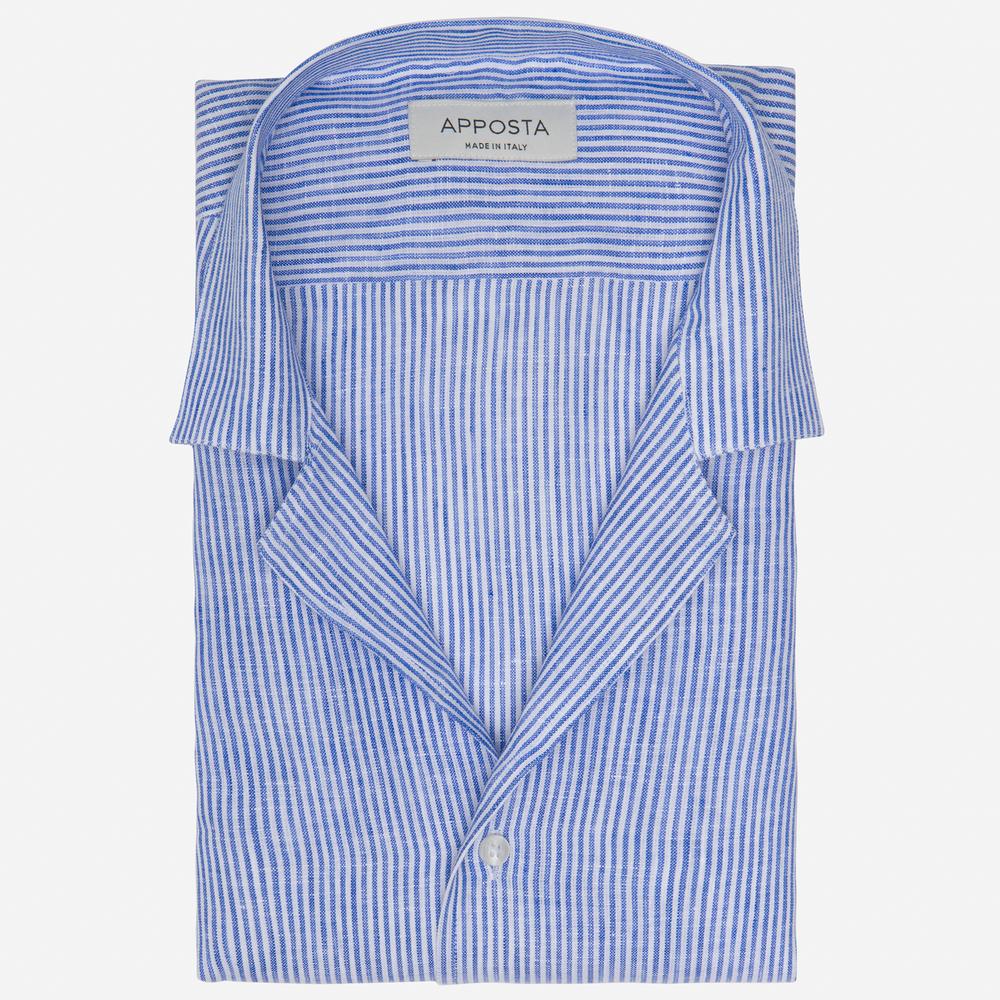 Shirt striped light blue linen plain, collar style camp collar - High quality product image showing Shirt striped light blue linen plain, collar style camp collar details and features Shirt striped light blue linen plain, collar style camp collar - High quality product image showing Shirt striped light blue linen plain, collar style camp collar details and features