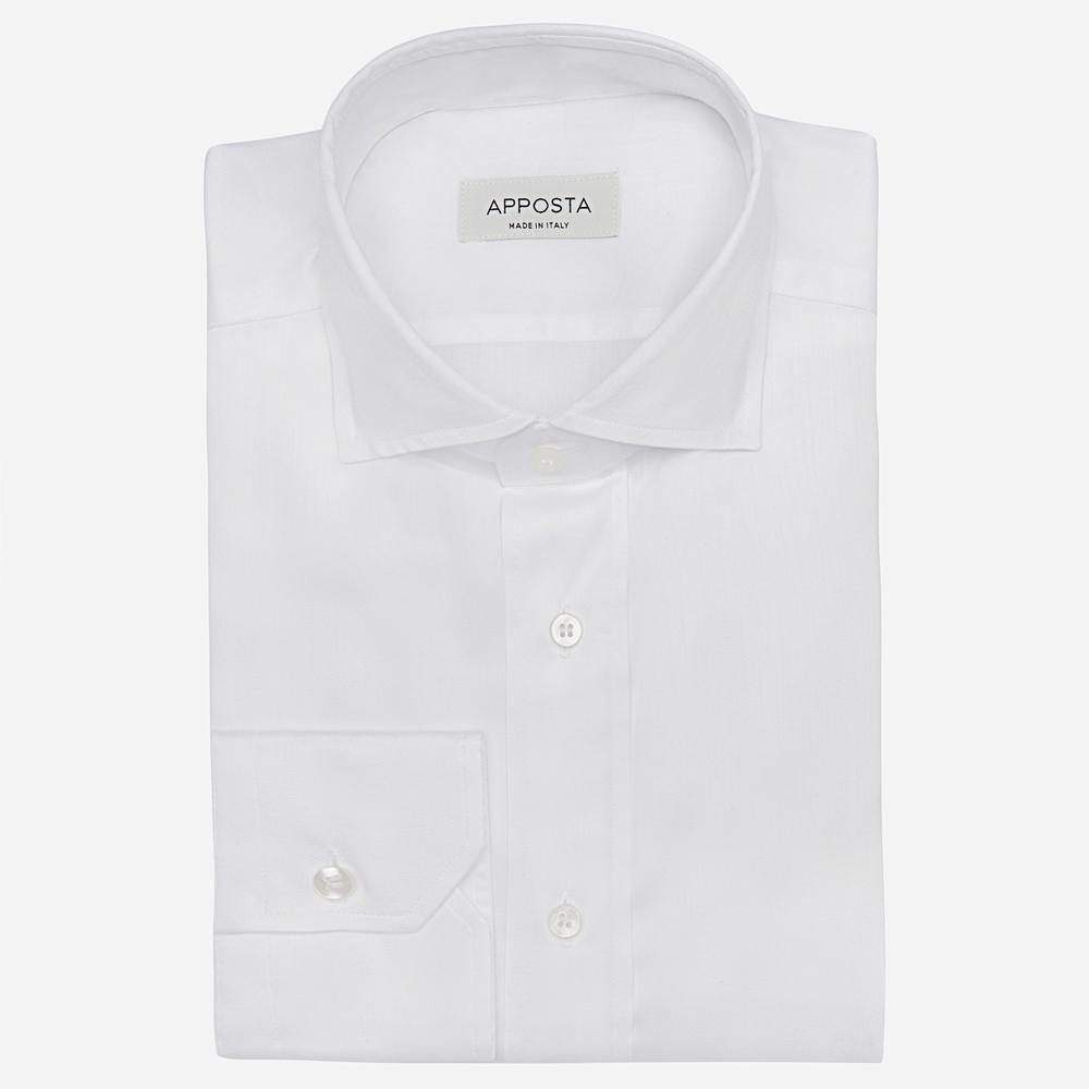 Shirt solid white stretch poplin, collar style updated spread collar with short points - High quality product image showing Shirt solid white stretch poplin, collar style updated spread collar with short points details and features Shirt solid white stretch poplin, collar style updated spread collar with short points - High quality product image showing Shirt solid white stretch poplin, collar style updated spread collar with short points details and features