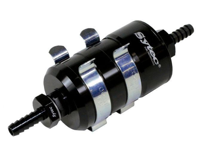 SYTEC Bullet High Flow Fuel Filter, 8mm in-out (Black) with mounting clips (BULLETA1-BK-HF-M) - High quality product image showing SYTEC Bullet High Flow Fuel Filter, 8mm in-out (Black) with mounting clips (BULLETA1-BK-HF-M) details and features SYTEC Bullet High Flow Fuel Filter, 8mm in-out (Black) with mounting clips (BULLETA1-BK-HF-M) - High quality product image showing SYTEC Bullet High Flow Fuel Filter, 8mm in-out (Black) with mounting clips (BULLETA1-BK-HF-M) details and features