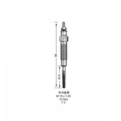 NGK Glow Plug Y-118R (2187) - High quality product image showing NGK Glow Plug Y-118R (2187) details and features NGK Glow Plug Y-118R (2187) - High quality product image showing NGK Glow Plug Y-118R (2187) details and features