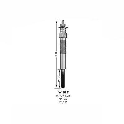 NGK Glow Plug Y-178T (3030) - High quality product image showing NGK Glow Plug Y-178T (3030) details and features NGK Glow Plug Y-178T (3030) - High quality product image showing NGK Glow Plug Y-178T (3030) details and features