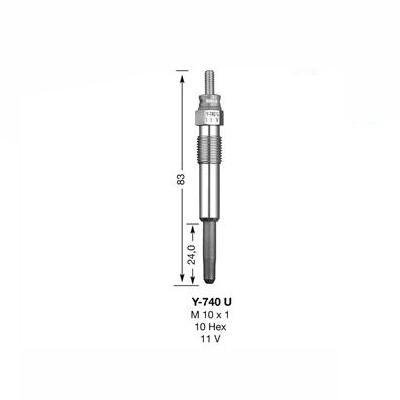 NGK Glow Plug Y-740U (5104) from The Green Spark Plug NGK Glow Plug Y-740U (5104) - The Green Spark Plug Automotive product