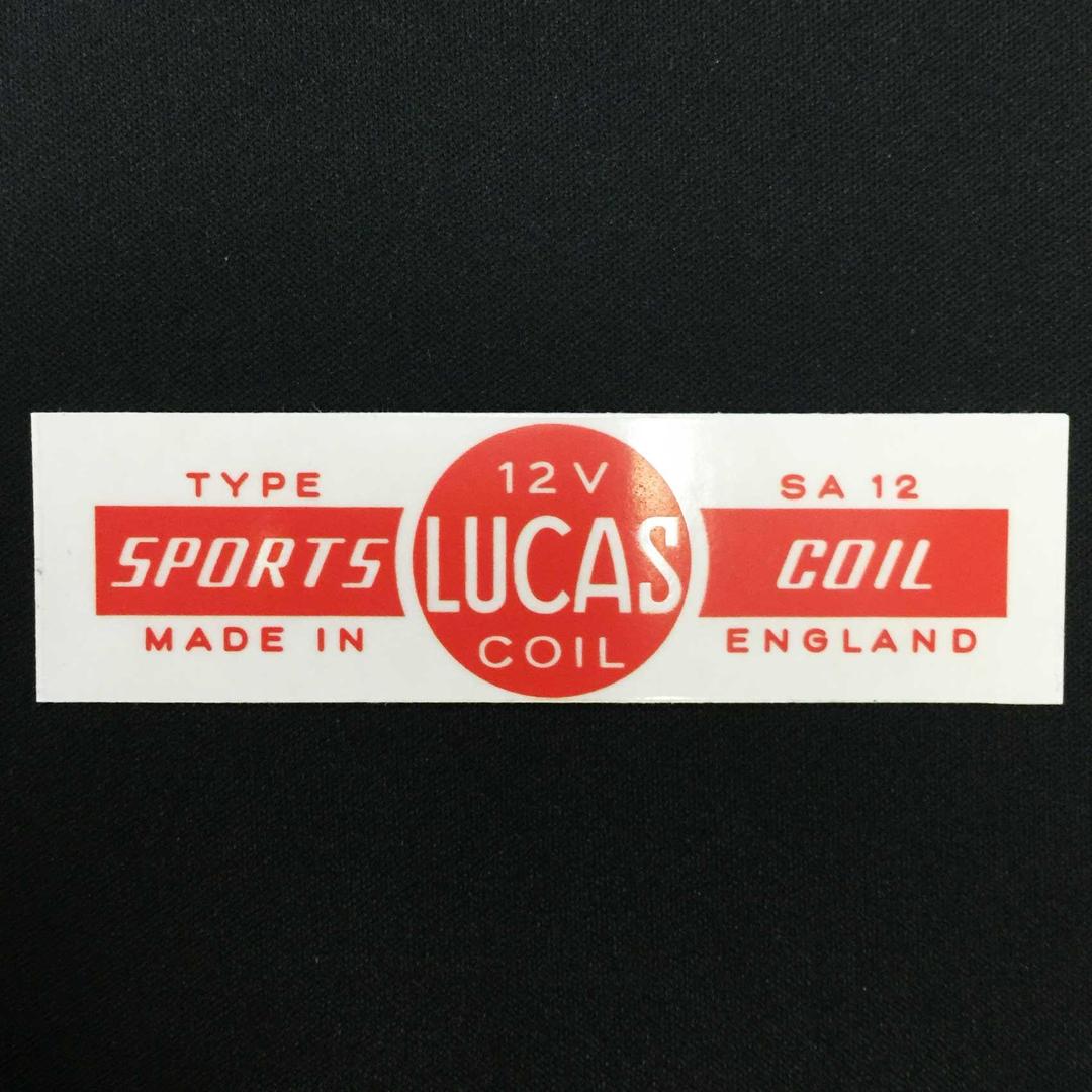 Lucas Sports SA12 12V Ignition Racing Coil Label Vintage Classic Car Red Sticker from The Green Spark Plug Lucas Sports SA12 12V Ignition Racing Coil Label Vintage Classic Car Red Sticker - The Green Spark Plug Automotive product