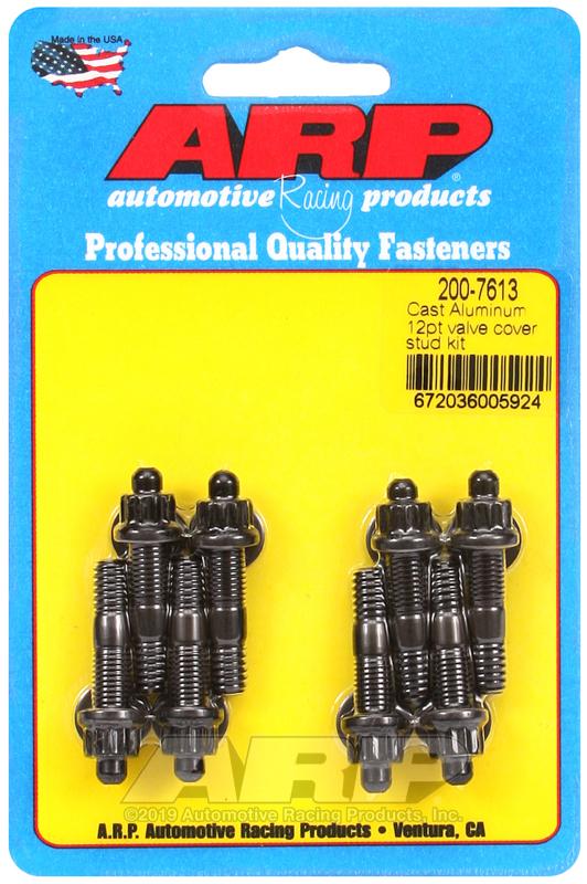 ARP 200-7613 VALVE COVER STUD KIT, For Use With Cast Aluminum Valve Cover; 1.500 Inch Overall Length; 1/4 Inch - 20 Thread Size; 12 Point Head Type; Black Oxide; Chrome Moly; With Nuts/ Washers from The Twister Group ARP 200-7613 VALVE COVER STUD KIT, For Use With Cast Aluminum Valve Cover; 1.500 Inch Overall Length; 1/4 Inch - 20 Thread Size; 12 Point Head Type; Black Oxide; Chrome Moly; With Nuts/ Washers - The Twister Group Tools product