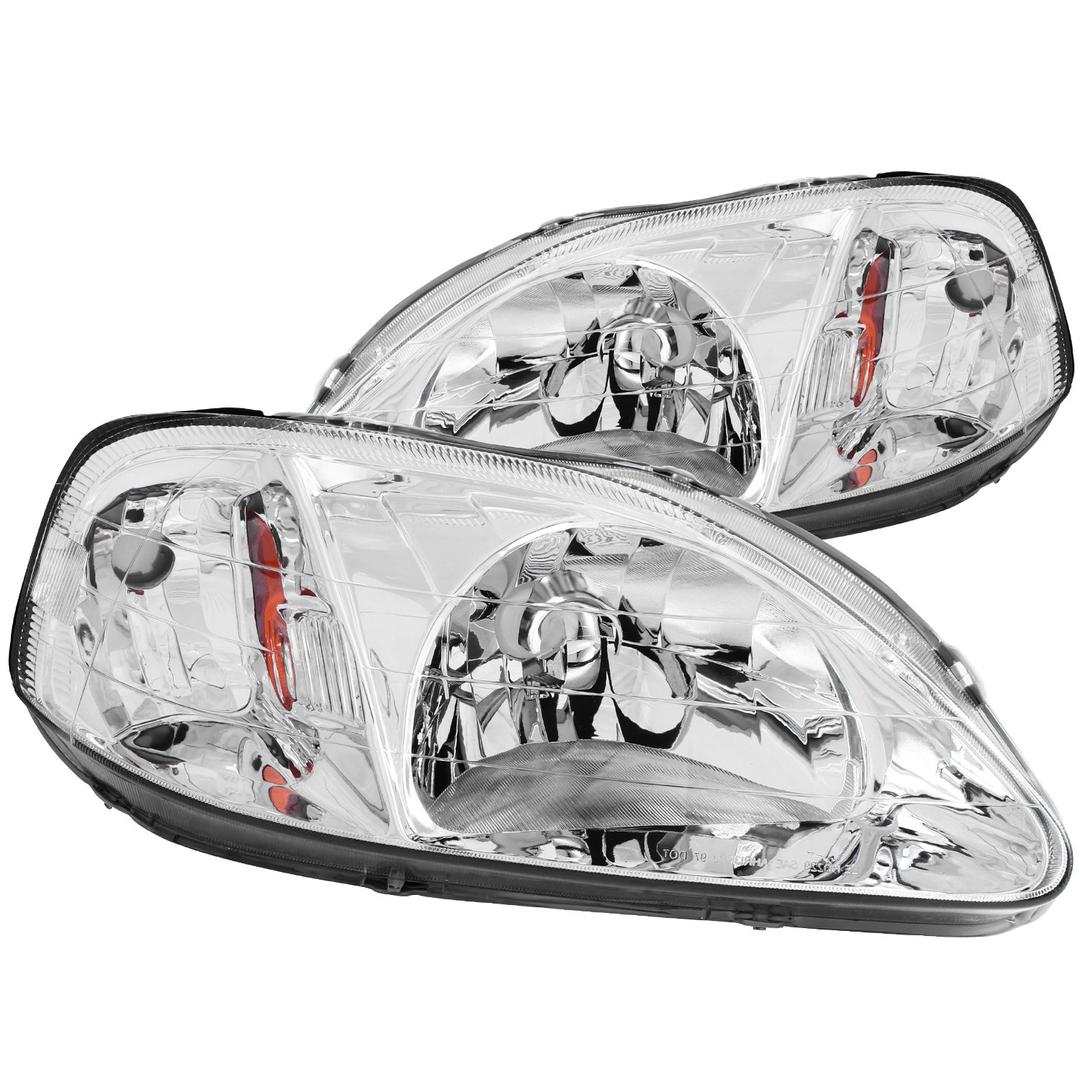 ANZO 121179 Honda Civic Chrome With Amber Reflectors Headlight Assembly (Pair) from The Twister Group ANZO 121179 Honda Civic Chrome With Amber Reflectors Headlight Assembly (Pair) - The Twister Group Tools product