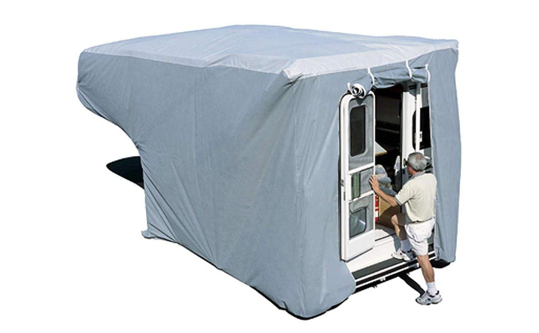 ADCO 12264 SFS Aqua Shed Truck Camper Cover - 8FT to 10FT Queen Bed, Gray, Medium - Queen 193 Inch -213 Inch from The Twister Group ADCO 12264 SFS Aqua Shed Truck Camper Cover - 8FT to 10FT Queen Bed, Gray, Medium - Queen 193 Inch -213 Inch - The Twister Group Tools product