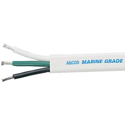ANCOR 131510 TRIPLEX CABLE 14/3 AWG (3 X 2MM2), Stranded Conductor; Flat; 14/3 AWG; White/ Black/ Green; 100 Feet Length; Tinned Copper Conductor/ PVC Insulation; UL/ ABYC/ US Coast Guard Certified; ROHS Compliant from The Twister Group ANCOR 131510 TRIPLEX CABLE 14/3 AWG (3 X 2MM2), Stranded Conductor; Flat; 14/3 AWG; White/ Black/ Green; 100 Feet Length; Tinned Copper Conductor/ PVC Insulation; UL/ ABYC/ US Coast Guard Certified; ROHS Compliant - The Twister Group Tools product