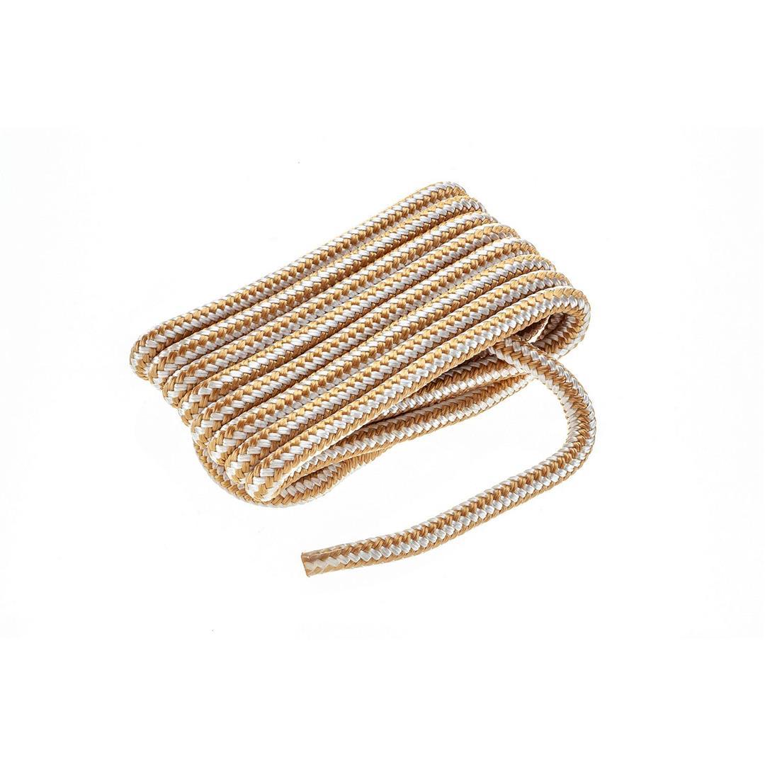 ATTWOOD 1175657 117565-7 Premium Double Braided Nylon Dock Line, 1/2-Inch Thick, 15 Feet Long, Pre-Spliced One End, Gold and White from The Twister Group ATTWOOD 1175657 117565-7 Premium Double Braided Nylon Dock Line, 1/2-Inch Thick, 15 Feet Long, Pre-Spliced One End, Gold and White - The Twister Group Tools product
