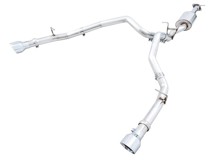 AWE 3015-32005 19-21 RAM 1500 5.7L (w/Cutouts) 0FG Dual Rear Exit Cat-Back Exhaust - Chrome Silver Tips AWE 3015-32005 19-21 RAM 1500 5.7L (w/Cutouts) 0FG Dual Rear Exit Cat-Back Exhaust - Chrome Silver Tips