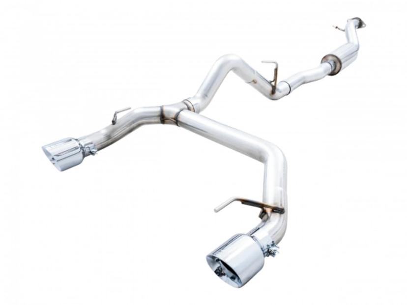 AWE 3015-32456 2021+ Bronco 0FG Dual Rear Exit Exhaust w/Chrome Silver Tips & Bash Guard AWE 3015-32456 2021+ Bronco 0FG Dual Rear Exit Exhaust w/Chrome Silver Tips & Bash Guard