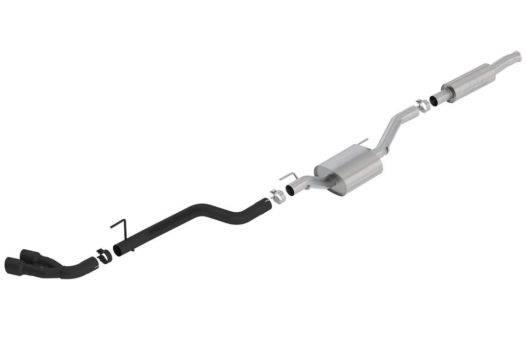 BORLA 140812CB S-Type Cat-Back Exhaust System 2.75 in. Pipe 3.5 in. Tip Dual Round Rolled Angle Cut Ceramic Black Truck Side Exit T-304 Stainless Steel S-Type Cat-Back Exhaust System from The Twister Group BORLA 140812CB S-Type Cat-Back Exhaust System 2.75 in. Pipe 3.5 in. Tip Dual Round Rolled Angle Cut Ceramic Black Truck Side Exit T-304 Stainless Steel S-Type Cat-Back Exhaust System - The Twister Group Tools product