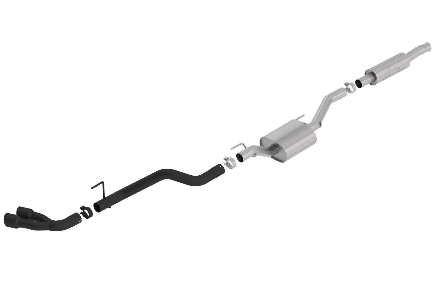 BORLA 140812CB S-Type Cat-Back Exhaust System 2.75 in. Pipe 3.5 in. Tip Dual Round Rolled Angle Cut Ceramic Black Truck Side Exit T-304 Stainless Steel S-Type Cat-Back Exhaust System - High quality product image showing BORLA 140812CB S-Type Cat-Back Exhaust System 2.75 in. Pipe 3.5 in. Tip Dual Round Rolled Angle Cut Ceramic Black Truck Side Exit T-304 Stainless Steel S-Type Cat-Back Exhaust System details and features BORLA 140812CB S-Type Cat-Back Exhaust System 2.75 in. Pipe 3.5 in. Tip Dual Round Rolled Angle Cut Ceramic Black Truck Side Exit T-304 Stainless Steel S-Type Cat-Back Exhaust System - High quality product image showing BORLA 140812CB S-Type Cat-Back Exhaust System 2.75 in. Pipe 3.5 in. Tip Dual Round Rolled Angle Cut Ceramic Black Truck Side Exit T-304 Stainless Steel S-Type Cat-Back Exhaust System details and features