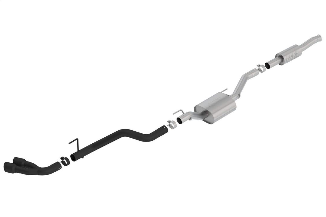 BORLA 140813CB ATAK Cat-Back Exhaust System 2.75 in. Pipe 3.5 in. Tip Dual Round Angle Cut Ceramic Black Truck Side Exit T-304 Stainless Steel ATAK Cat-Back Exhaust System from The Twister Group BORLA 140813CB ATAK Cat-Back Exhaust System 2.75 in. Pipe 3.5 in. Tip Dual Round Angle Cut Ceramic Black Truck Side Exit T-304 Stainless Steel ATAK Cat-Back Exhaust System - The Twister Group Tools product