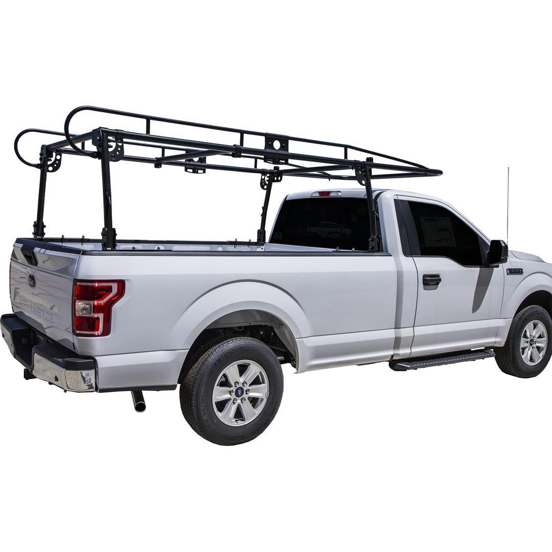 BUYERS PROD 1501150 Steel Truck Ladder Rack, 1000lb Limit, Black Powder-Coat, Fits Full-Sized 5.5 ft to 8 ft Beds, Clamp Or Bolt Mount, Contractor Rack for Pickup Trucks, Cargo Rack for Truck from The Twister Group BUYERS PROD 1501150 Steel Truck Ladder Rack, 1000lb Limit, Black Powder-Coat, Fits Full-Sized 5.5 ft to 8 ft Beds, Clamp Or Bolt Mount, Contractor Rack for Pickup Trucks, Cargo Rack for Truck - The Twister Group Tools product