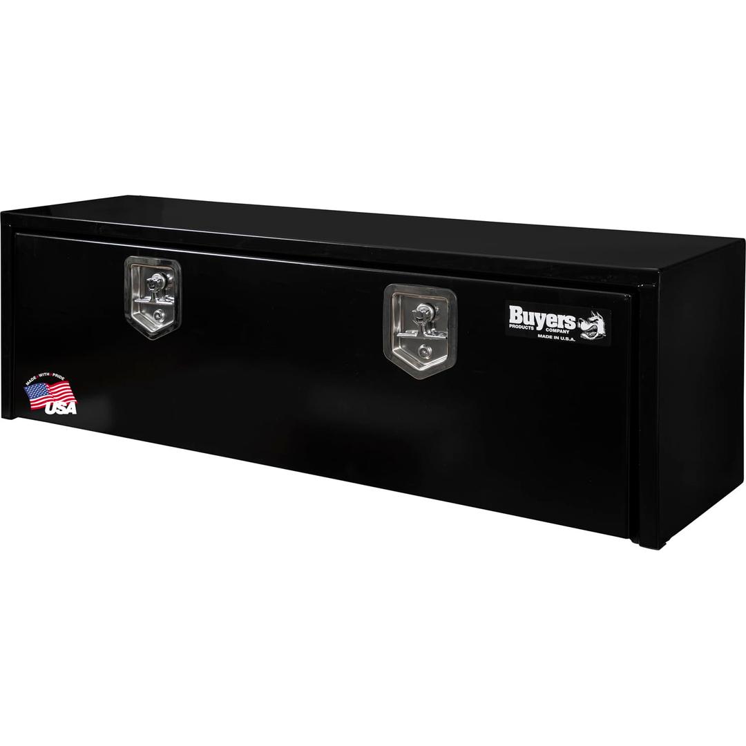 BUYERS PROD 1703328 Black Steel Underbody Truck Box with T-Handle Latch, 15 x 13 x 48 Inch from The Twister Group BUYERS PROD 1703328 Black Steel Underbody Truck Box with T-Handle Latch, 15 x 13 x 48 Inch - The Twister Group Tools product