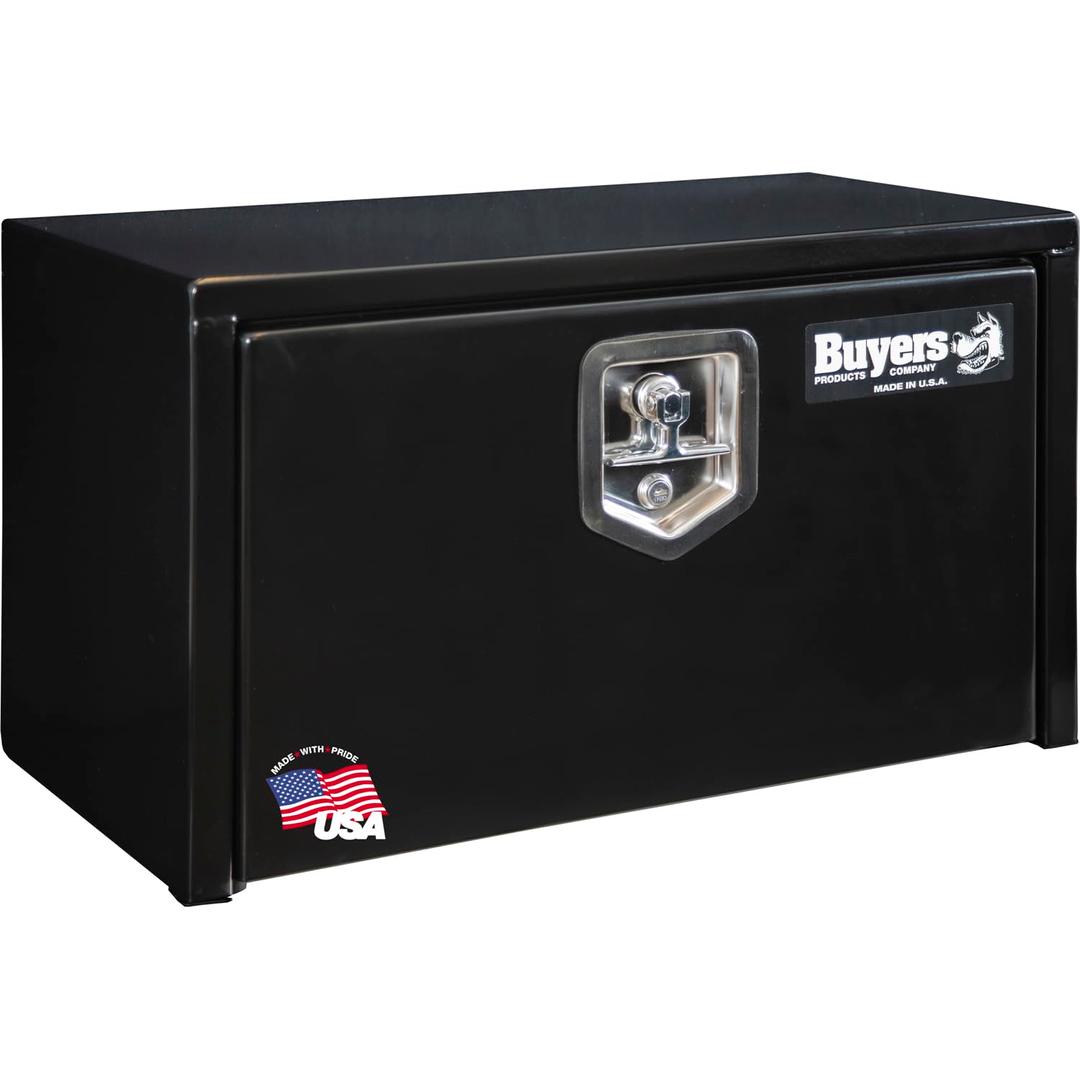 BUYERS PROD 1703350 Black Steel Underbody Truck Box With Lockable T-Handle Latch, 14 x 12 x 24 Inch, Made In The USA, Contractor Tool Box, Tool Chest For Storage & Organization, Durable Job Box from The Twister Group BUYERS PROD 1703350 Black Steel Underbody Truck Box With Lockable T-Handle Latch, 14 x 12 x 24 Inch, Made In The USA, Contractor Tool Box, Tool Chest For Storage & Organization, Durable Job Box - The Twister Group Tools product