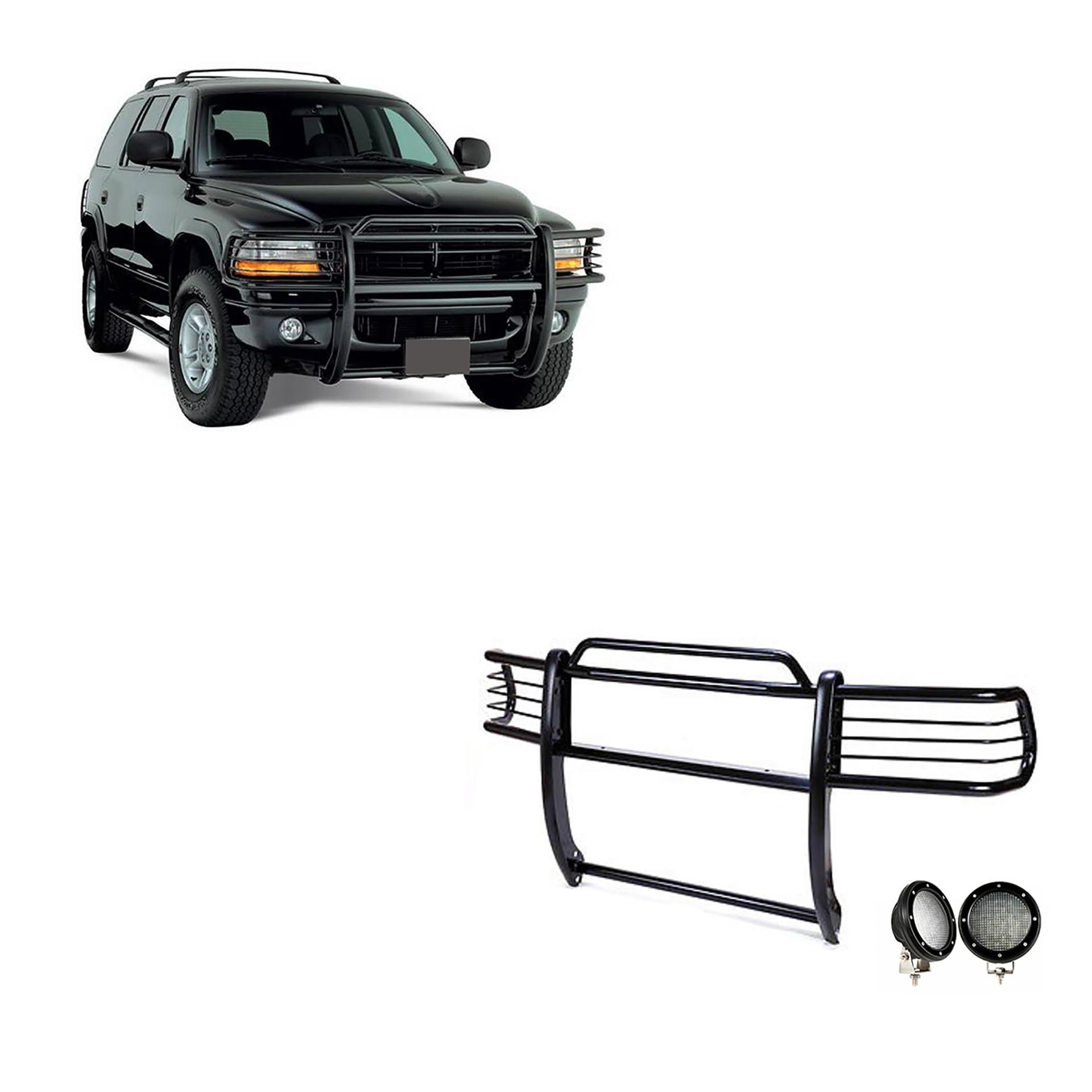 BLACK HORSE 17BH23MA-PLFB Grille brush Bumper Guard Modular Black Come with Pair of 5.3 INCH Dia.LED Lights with Black Trim Rings Compatible with 1997-2004 Dodge Dakota|2000-2003 Dodge Durango - High quality product image showing BLACK HORSE 17BH23MA-PLFB Grille brush Bumper Guard Modular Black Come with Pair of 5.3 INCH Dia.LED Lights with Black Trim Rings Compatible with 1997-2004 Dodge Dakota|2000-2003 Dodge Durango details and features BLACK HORSE 17BH23MA-PLFB Grille brush Bumper Guard Modular Black Come with Pair of 5.3 INCH Dia.LED Lights with Black Trim Rings Compatible with 1997-2004 Dodge Dakota|2000-2003 Dodge Durango - High quality product image showing BLACK HORSE 17BH23MA-PLFB Grille brush Bumper Guard Modular Black Come with Pair of 5.3 INCH Dia.LED Lights with Black Trim Rings Compatible with 1997-2004 Dodge Dakota|2000-2003 Dodge Durango details and features