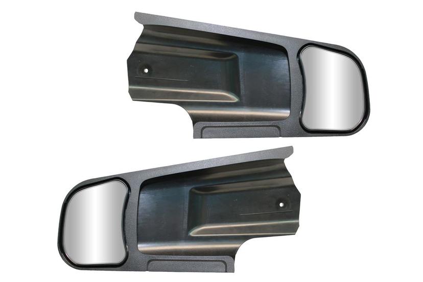 CIPA 10970 Exterior Towing Mirror; Slide On; Non-Extendable; Glass Manual Adjust; Without Turn Signal Indicator; Without Heat; Non-Folding; Black; Set of 2 CIPA 10970 Exterior Towing Mirror; Slide On; Non-Extendable; Glass Manual Adjust; Without Turn Signal Indicator; Without Heat; Non-Folding; Black; Set of 2