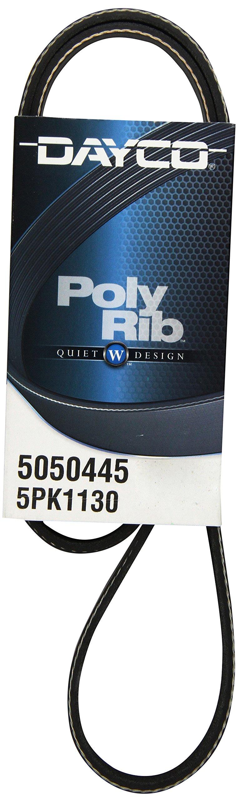 DAYCO 5050445 Serpentine Belt, Black DAYCO 5050445 Serpentine Belt, Black