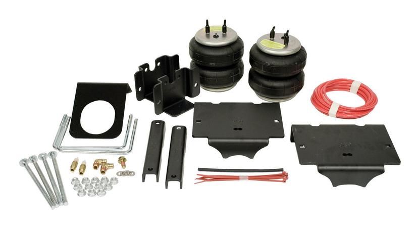 FIRESTONE 2286 Helper Spring Kit; Ride-Rite ; Air Spring; Frame Mount; 3200 to 5000 Pound Leveling Capacity; Adjustable from 5 to 100 PSI; Rubber; Includes Air Springs/Brackets/Air Line/Hardware (Air Compressor Sold Separately) FIRESTONE 2286 Helper Spring Kit; Ride-Rite ; Air Spring; Frame Mount; 3200 to 5000 Pound Leveling Capacity; Adjustable from 5 to 100 PSI; Rubber; Includes Air Springs/Brackets/Air Line/Hardware (Air Compressor Sold Separately)