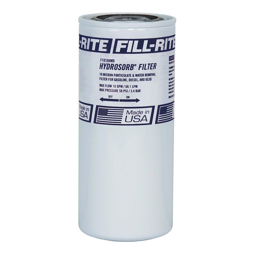 FILL-RITE F1810HM0 18 GPM HYDROSORB FILTER, Filter Element Insert; Spin On; Removes Water/ Particulates; Used With 3/4 Inch Liquid Transfer Tank Pumps; Compatible With Alcohol/ Alcohol Fuel Blends; Filters To 10 Microns; 18 Gallons Per Minute - High quality product image showing FILL-RITE F1810HM0 18 GPM HYDROSORB FILTER, Filter Element Insert; Spin On; Removes Water/ Particulates; Used With 3/4 Inch Liquid Transfer Tank Pumps; Compatible With Alcohol/ Alcohol Fuel Blends; Filters To 10 Microns; 18 Gallons Per Minute details and features FILL-RITE F1810HM0 18 GPM HYDROSORB FILTER, Filter Element Insert; Spin On; Removes Water/ Particulates; Used With 3/4 Inch Liquid Transfer Tank Pumps; Compatible With Alcohol/ Alcohol Fuel Blends; Filters To 10 Microns; 18 Gallons Per Minute - High quality product image showing FILL-RITE F1810HM0 18 GPM HYDROSORB FILTER, Filter Element Insert; Spin On; Removes Water/ Particulates; Used With 3/4 Inch Liquid Transfer Tank Pumps; Compatible With Alcohol/ Alcohol Fuel Blends; Filters To 10 Microns; 18 Gallons Per Minute details and features