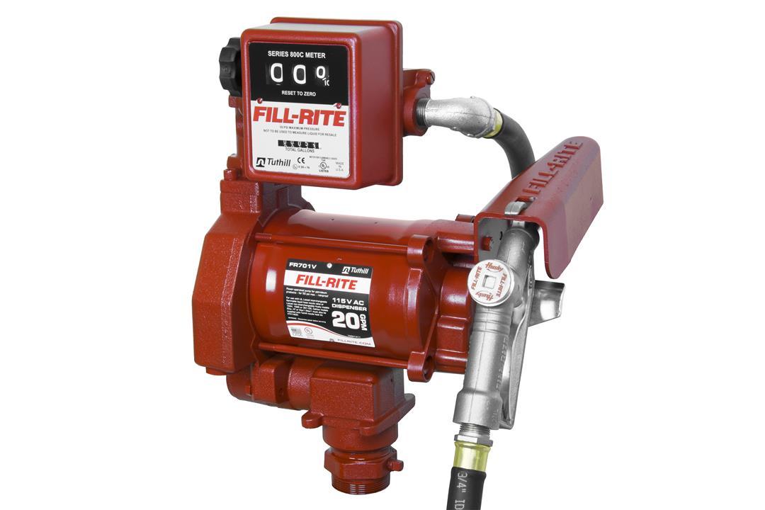 FILL-RITE FR701V 115V 20 GPM Fuel Transfer Pump With Standard Mechanical Meter Package, Gallons - For Gasoline, Diesel, Kerosene, Ethanol Blends, Methanol Blends & Biodiesel up to B20 - High quality product image showing FILL-RITE FR701V 115V 20 GPM Fuel Transfer Pump With Standard Mechanical Meter Package, Gallons - For Gasoline, Diesel, Kerosene, Ethanol Blends, Methanol Blends & Biodiesel up to B20 details and features FILL-RITE FR701V 115V 20 GPM Fuel Transfer Pump With Standard Mechanical Meter Package, Gallons - For Gasoline, Diesel, Kerosene, Ethanol Blends, Methanol Blends & Biodiesel up to B20 - High quality product image showing FILL-RITE FR701V 115V 20 GPM Fuel Transfer Pump With Standard Mechanical Meter Package, Gallons - For Gasoline, Diesel, Kerosene, Ethanol Blends, Methanol Blends & Biodiesel up to B20 details and features