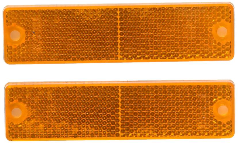 GROTE 40133-5 Yellow Mini Stick-On / Screw-Mount Rectangular Reflectors GROTE 40133-5 Yellow Mini Stick-On / Screw-Mount Rectangular Reflectors
