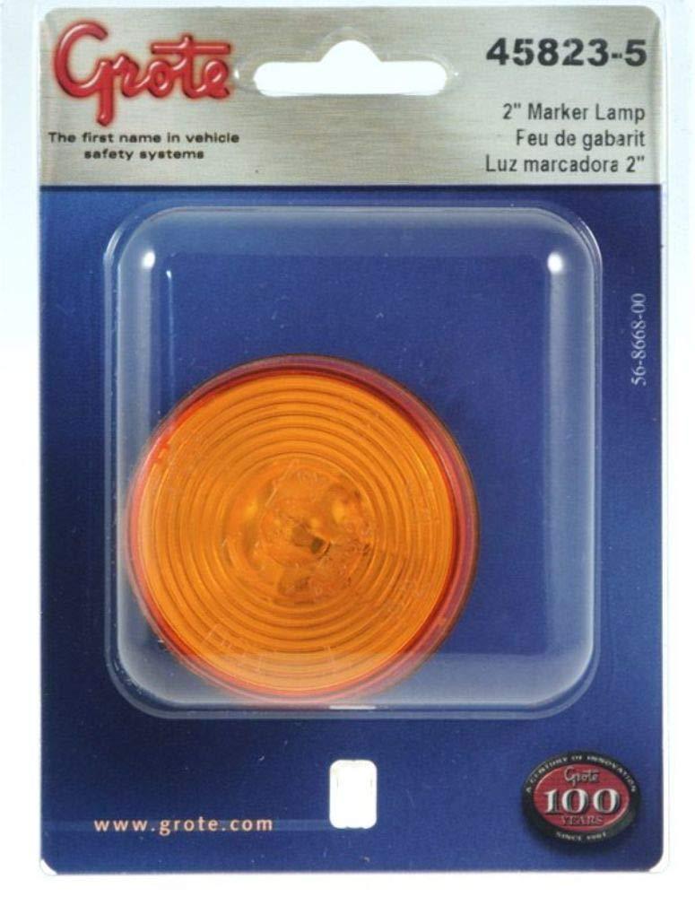 GROTE 45823-5 CLR/MKR LAMP, 2 INCH Diameter, Yellow, Sealed W/Optic Lens - High quality product image showing GROTE 45823-5 CLR/MKR LAMP, 2 INCH Diameter, Yellow, Sealed W/Optic Lens details and features GROTE 45823-5 CLR/MKR LAMP, 2 INCH Diameter, Yellow, Sealed W/Optic Lens - High quality product image showing GROTE 45823-5 CLR/MKR LAMP, 2 INCH Diameter, Yellow, Sealed W/Optic Lens details and features