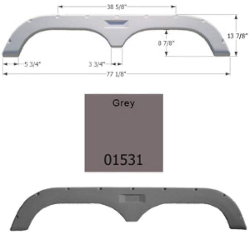 ICON 01531 Fleetwood 5th Wheel Travel Trailer Fender Skirt FS720 - Grey ICON 01531 Fleetwood 5th Wheel Travel Trailer Fender Skirt FS720 - Grey