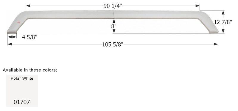ICON 01707 Fender Skirt, Triple, Forest River, FSPolar White ICON 01707 Fender Skirt, Triple, Forest River, FSPolar White