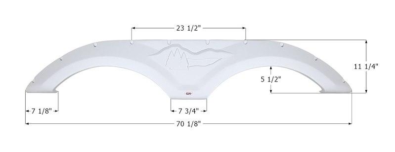 ICON 12072 Tandem Axle Fender Skirt FS2072 for Forest River Wildcat - Polar White from The Twister Group ICON 12072 Tandem Axle Fender Skirt FS2072 for Forest River Wildcat - Polar White - The Twister Group Tools product