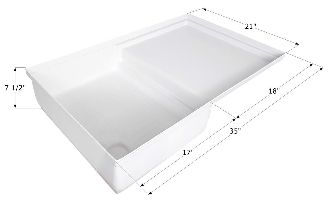 ICON 12893 Combo Shower Pan SP400 - Polar White from The Twister Group ICON 12893 Combo Shower Pan SP400 - Polar White - The Twister Group product