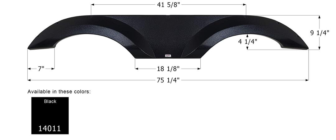 ICON 14011 Tandem Axle Fender Skirt FS4011 for Jayco - Black from The Twister Group ICON 14011 Tandem Axle Fender Skirt FS4011 for Jayco - Black - The Twister Group Tools product