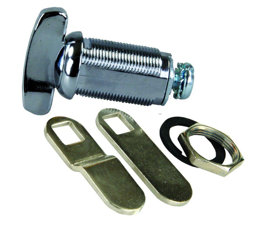 JR PRODUCTS 00135 Lock Cylinder; Thumb Lock; 1-1/8 Inch Length; Universal Fit; For Deluxe Baggage Compartment Doors; With Flat And Offset Blades from The Twister Group JR PRODUCTS 00135 Lock Cylinder; Thumb Lock; 1-1/8 Inch Length; Universal Fit; For Deluxe Baggage Compartment Doors; With Flat And Offset Blades - The Twister Group product