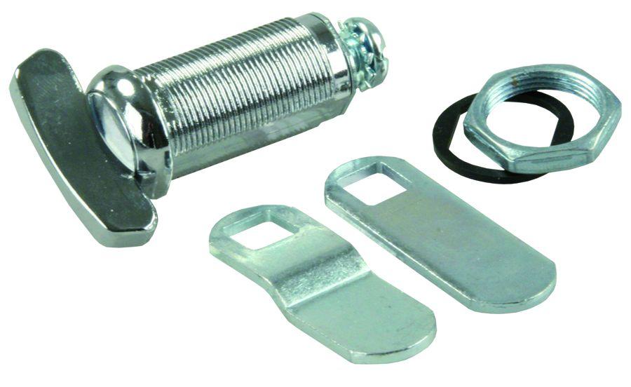 JR PRODUCTS 00145 Lock Cylinder; Thumb Lock; 1-3/8 Inch Length; Universal Fit; For Deluxe Baggage Compartment Doors; With Flat And Offset Blades from The Twister Group JR PRODUCTS 00145 Lock Cylinder; Thumb Lock; 1-3/8 Inch Length; Universal Fit; For Deluxe Baggage Compartment Doors; With Flat And Offset Blades - The Twister Group product