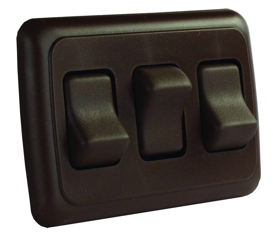 JR PRODUCTS 12155 305.1254 Brown Triple SPST On-Off Switch with Bezel - High quality product image showing JR PRODUCTS 12155 305.1254 Brown Triple SPST On-Off Switch with Bezel details and features JR PRODUCTS 12155 305.1254 Brown Triple SPST On-Off Switch with Bezel - High quality product image showing JR PRODUCTS 12155 305.1254 Brown Triple SPST On-Off Switch with Bezel details and features