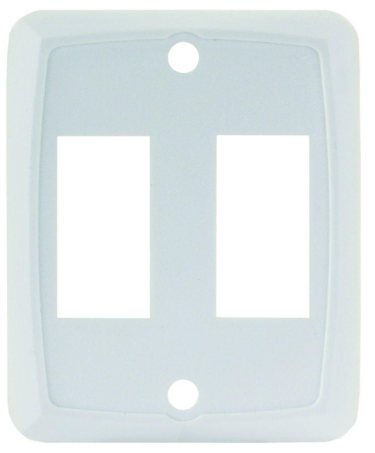 JR PRODUCTS 12875 White Double Switch Face Plate from The Twister Group JR PRODUCTS 12875 White Double Switch Face Plate - The Twister Group product