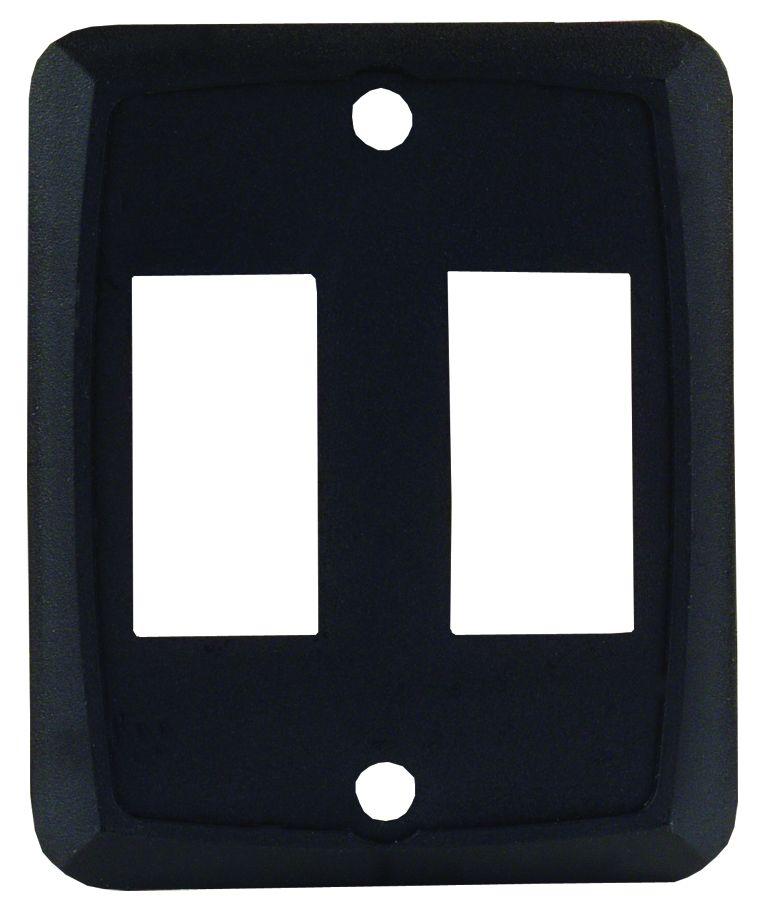 JR PRODUCTS 12885 Black Double Switch Face Plate from The Twister Group JR PRODUCTS 12885 Black Double Switch Face Plate - The Twister Group product
