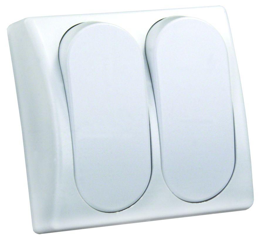 JR PRODUCTS 13585 Modular On/Off Switch - Double,White from The Twister Group JR PRODUCTS 13585 Modular On/Off Switch - Double,White - The Twister Group Tools product