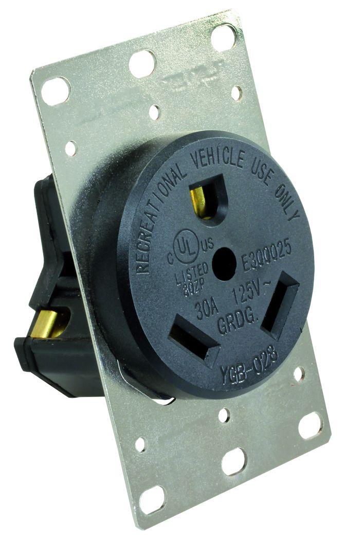 JR PRODUCTS 15075 30 Amp Receptacle with Mounting Plate - High quality product image showing JR PRODUCTS 15075 30 Amp Receptacle with Mounting Plate details and features JR PRODUCTS 15075 30 Amp Receptacle with Mounting Plate - High quality product image showing JR PRODUCTS 15075 30 Amp Receptacle with Mounting Plate details and features