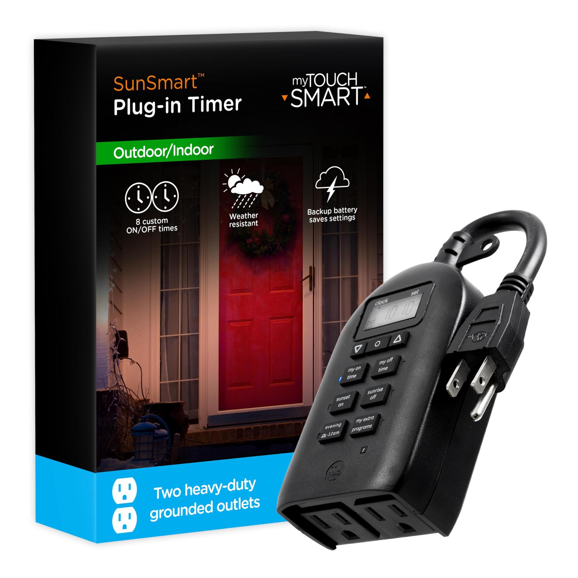 JASCO 33862 Outlet Timer, Dual Plug-in Digital Timer Outlet, Simple Programmable Outlet Timer, Indoor/Oudoor Custom Smart Plug Timer, Weather Resistant, Seasonal Light Timer, Black - High quality product image showing JASCO 33862 Outlet Timer, Dual Plug-in Digital Timer Outlet, Simple Programmable Outlet Timer, Indoor/Oudoor Custom Smart Plug Timer, Weather Resistant, Seasonal Light Timer, Black details and features JASCO 33862 Outlet Timer, Dual Plug-in Digital Timer Outlet, Simple Programmable Outlet Timer, Indoor/Oudoor Custom Smart Plug Timer, Weather Resistant, Seasonal Light Timer, Black - High quality product image showing JASCO 33862 Outlet Timer, Dual Plug-in Digital Timer Outlet, Simple Programmable Outlet Timer, Indoor/Oudoor Custom Smart Plug Timer, Weather Resistant, Seasonal Light Timer, Black details and features